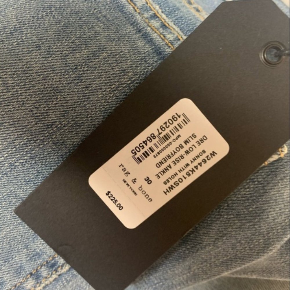 Rag & Bone Dre Low-Rise Ankle Slim Boyfriend Jeans - Picture 7 of 7